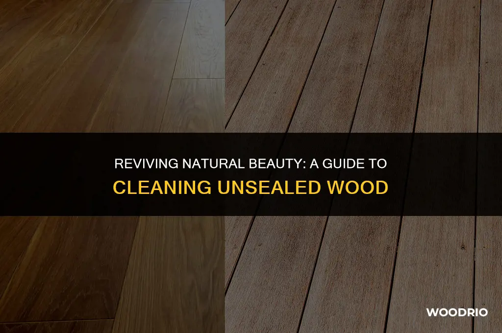 how to clean unsealed wood