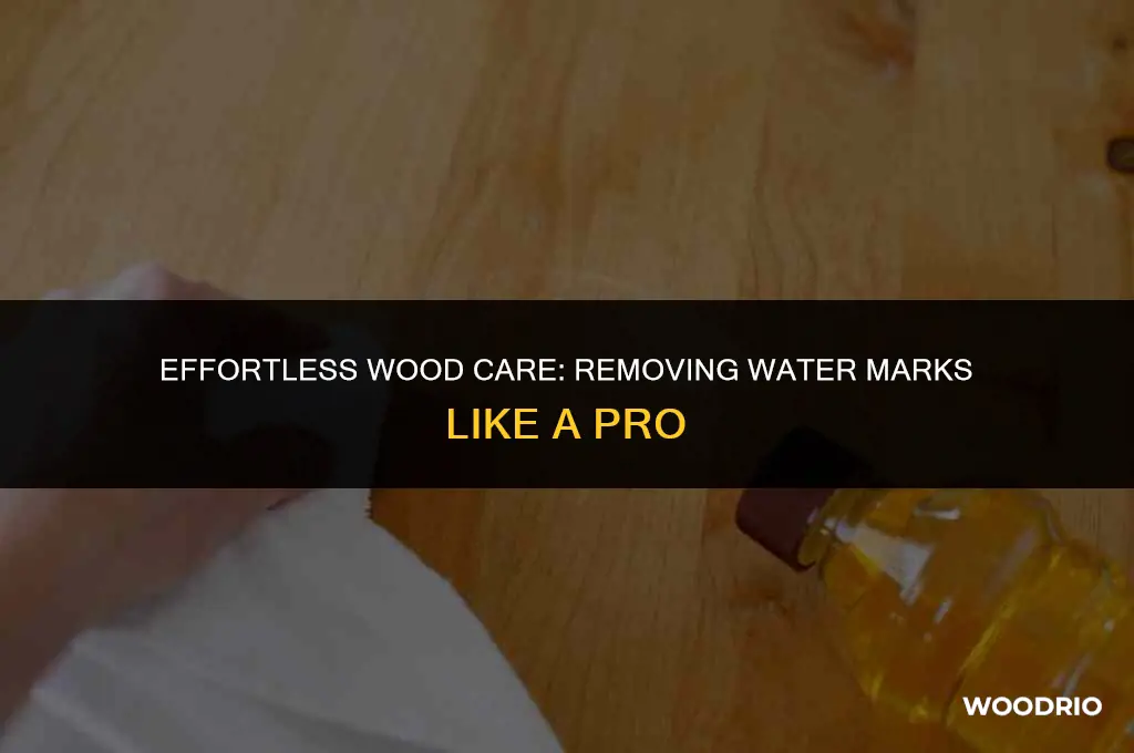 how to clean water marks from wood