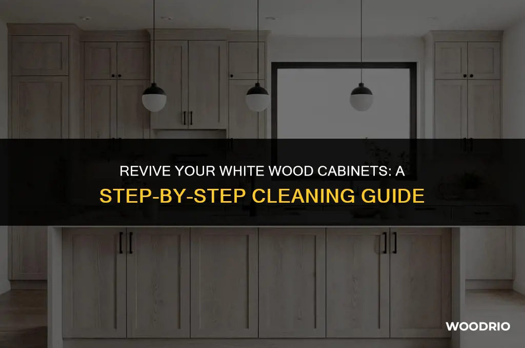 how to clean white wood cabinets