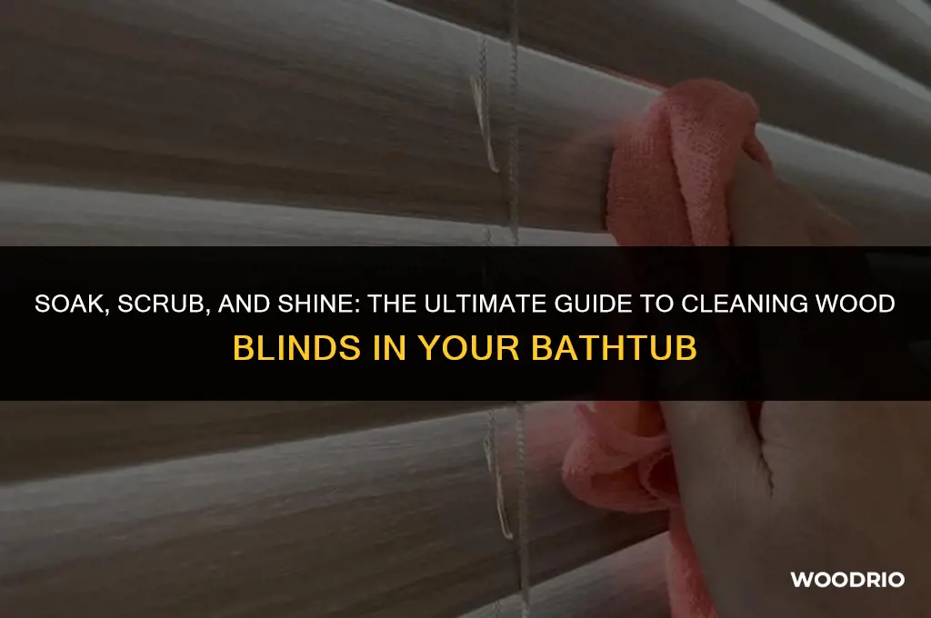 how to clean wood blinds in bathtub
