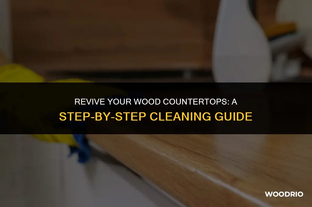 how to clean wood countertops