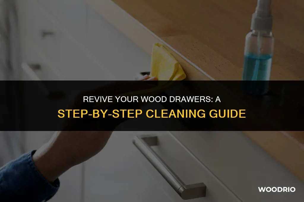 how to clean wood drawers