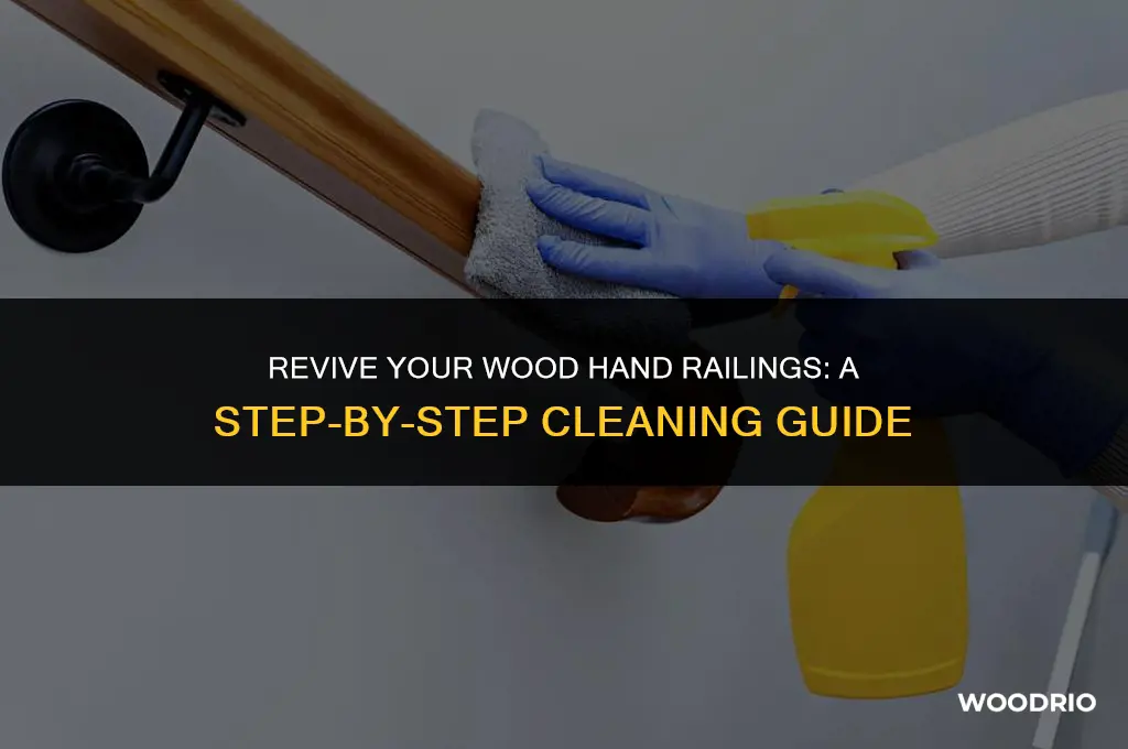 how to clean wood hand railings