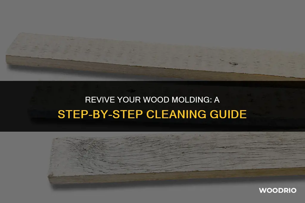 how to clean wood molding