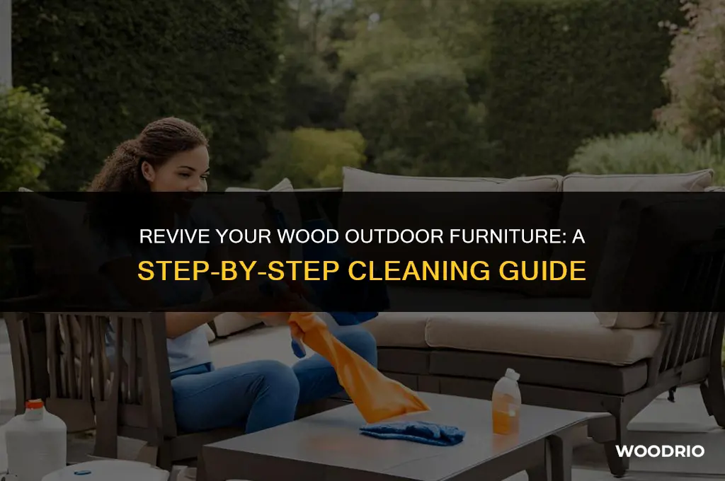 how to clean wood outdoor furniture