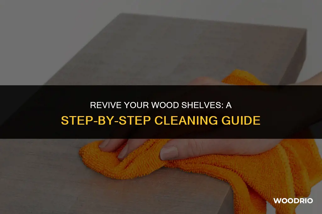 how to clean wood shelves