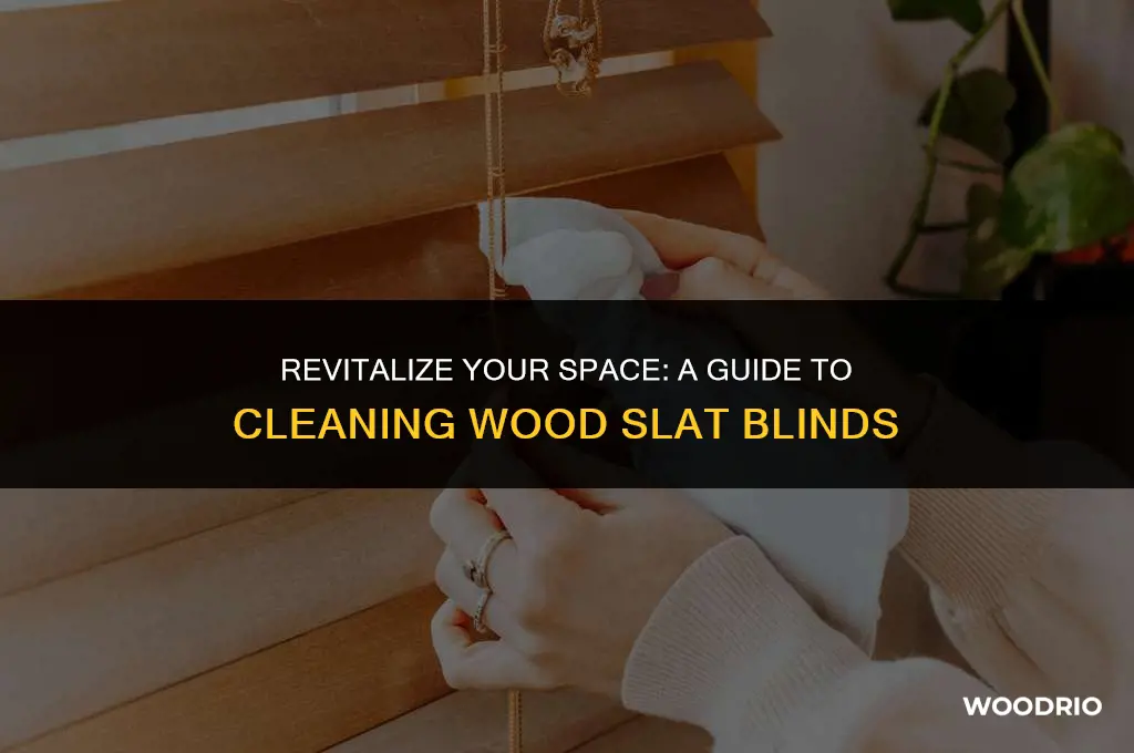 how to clean wood slat blinds