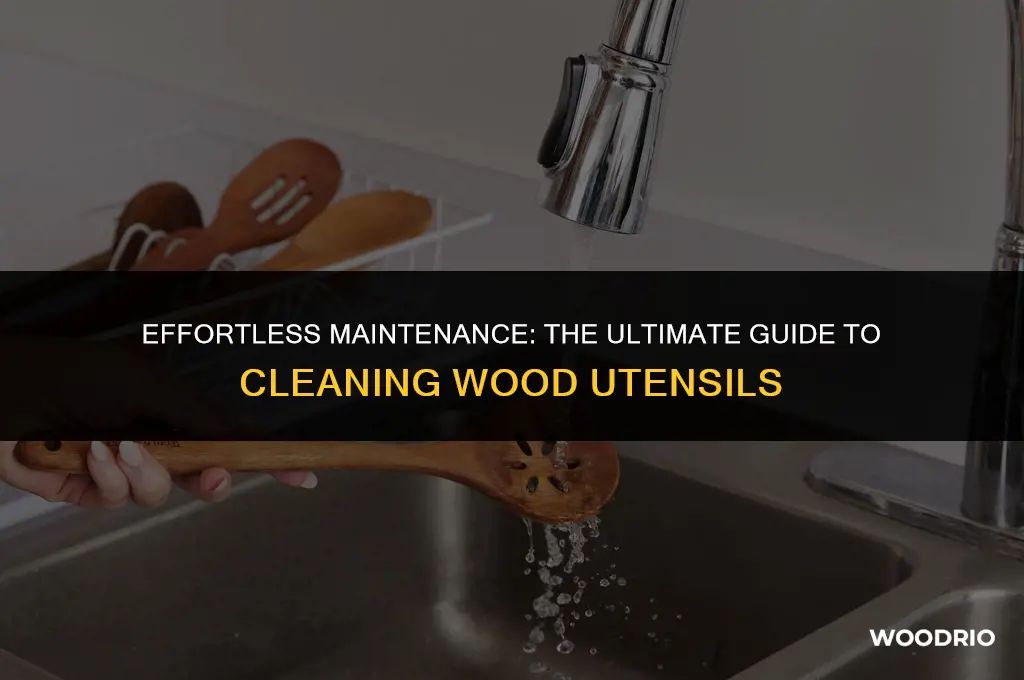 how to clean wood utensils