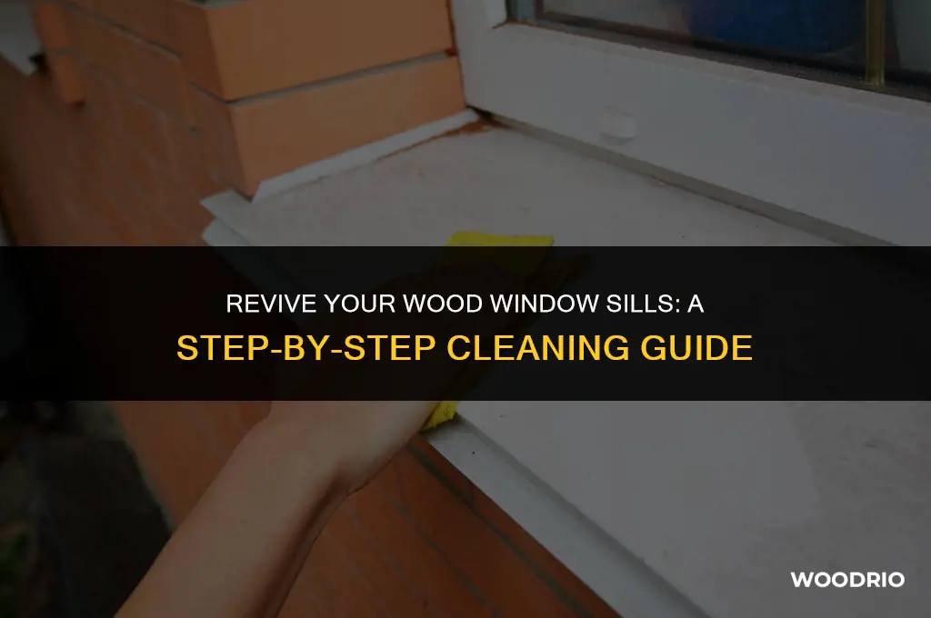 how to clean wood window sills
