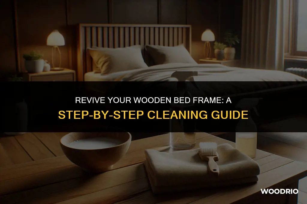 how to clean wooden bed frame