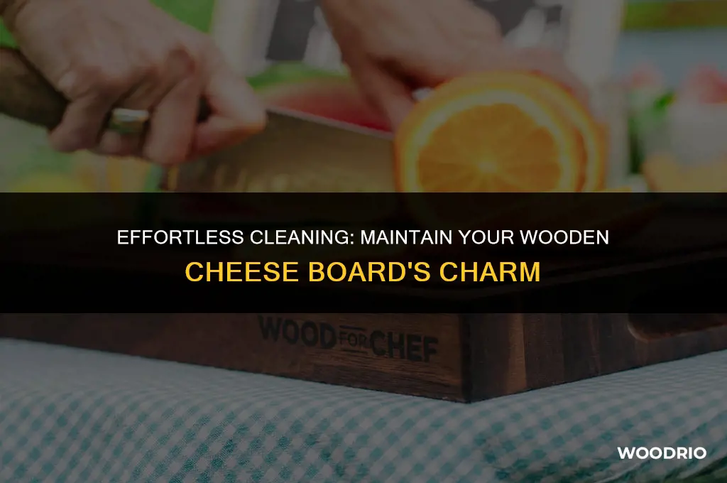 how to clean wooden cheese board