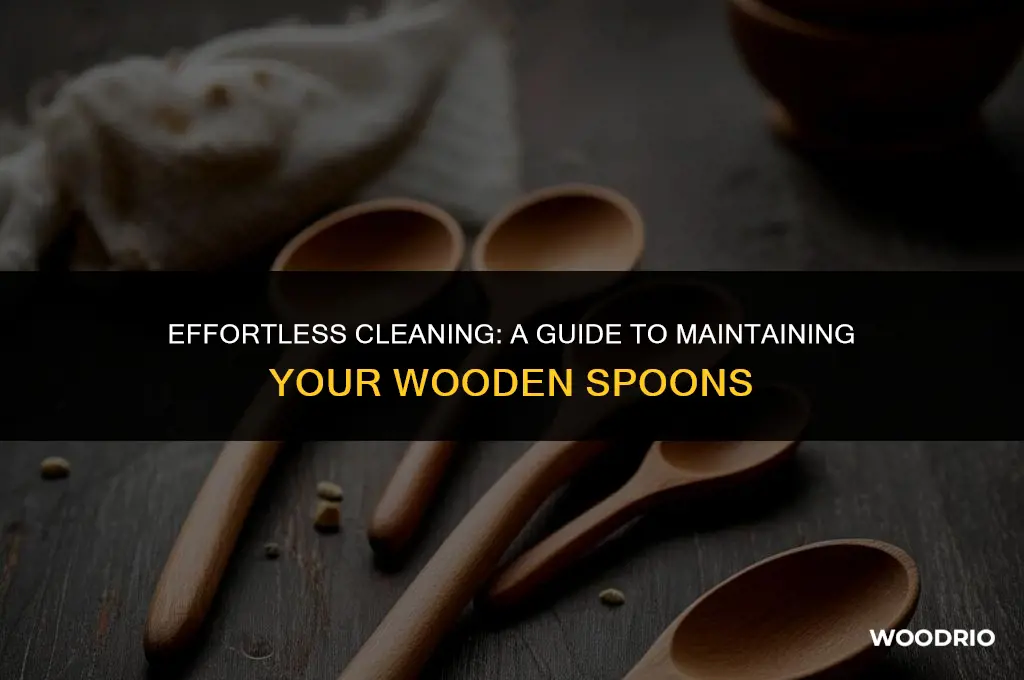 how to clean wooden spoons