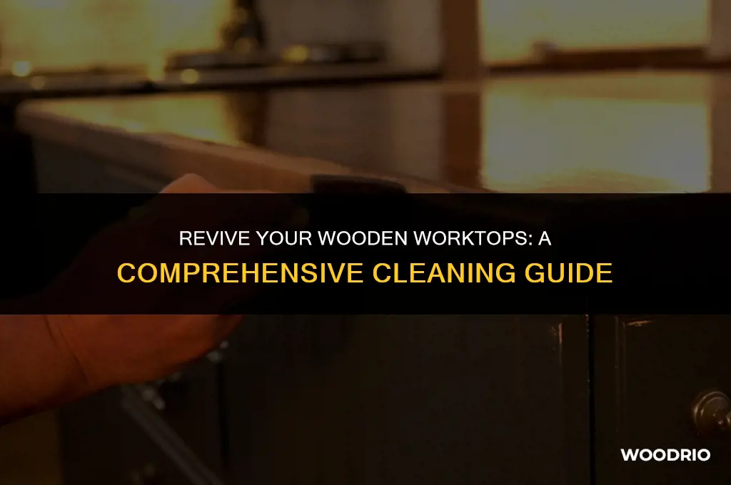 how to clean wooden worktops