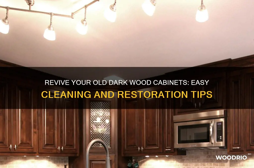 how to clen old dark wood cabinets