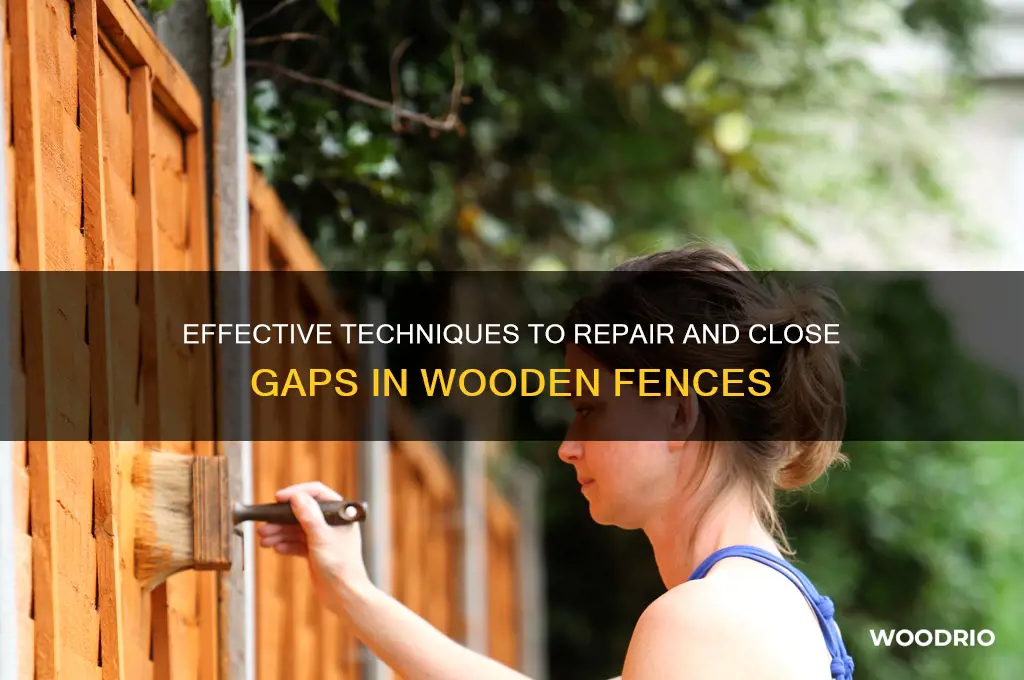 how to close gaps in wooden fence