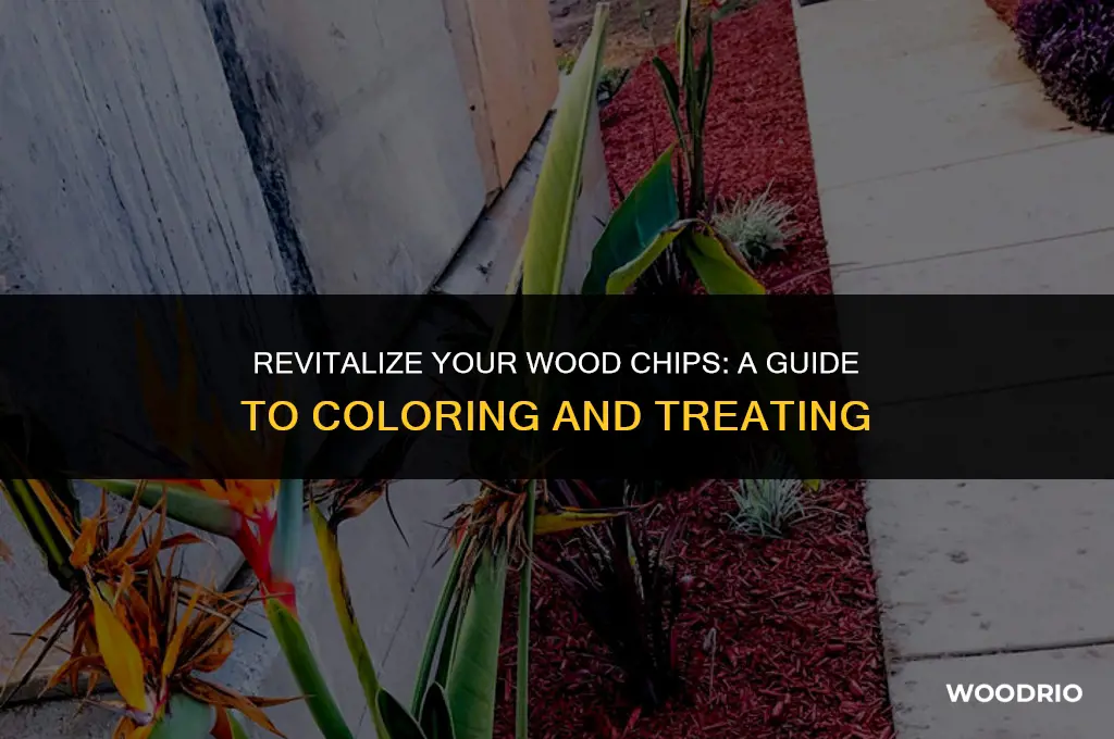 how to color and treat wood chips
