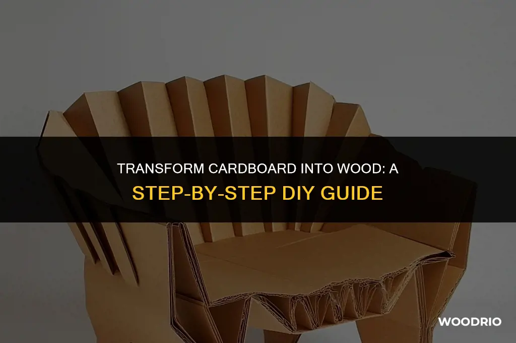 how to color cardboard to look like wood