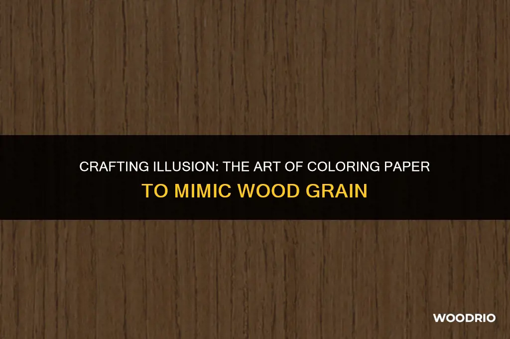 how to color paper to look like wood