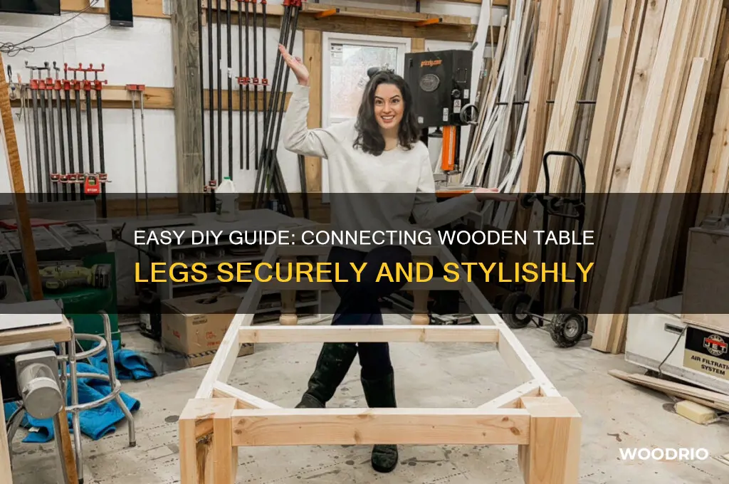 how to connect wooden table legs