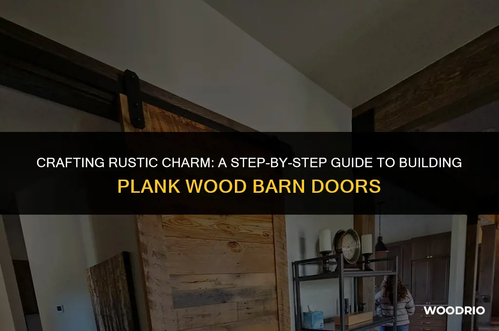 how to construct a barn door of plank wood