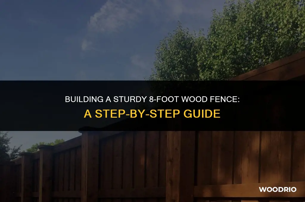 how to construct an 8 ft tall wood fence