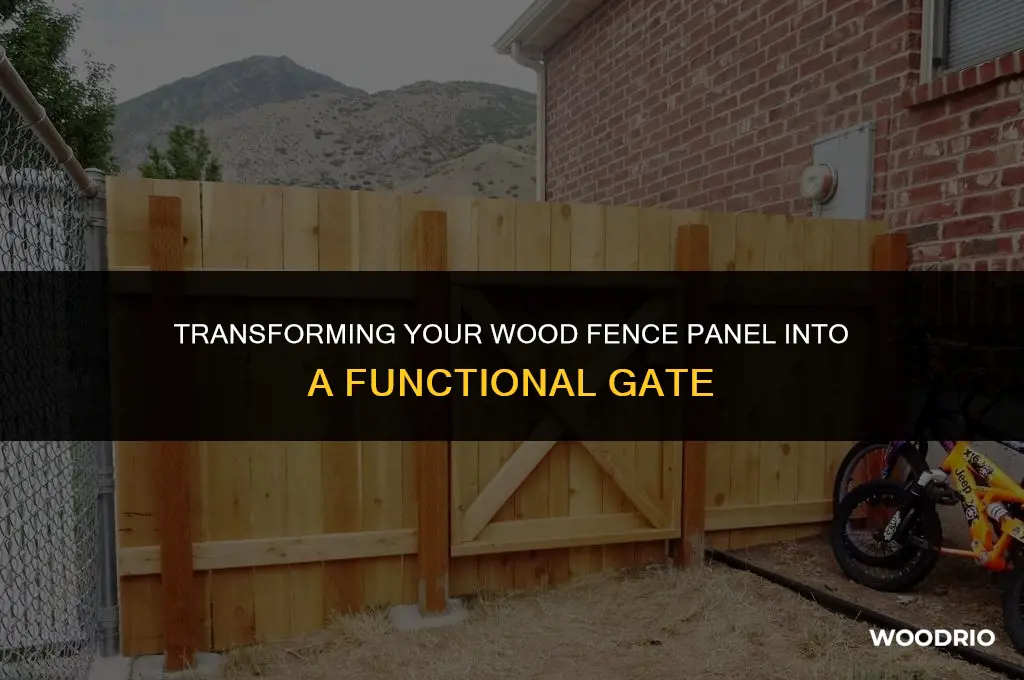 how to convert a wood fence panel to a gate