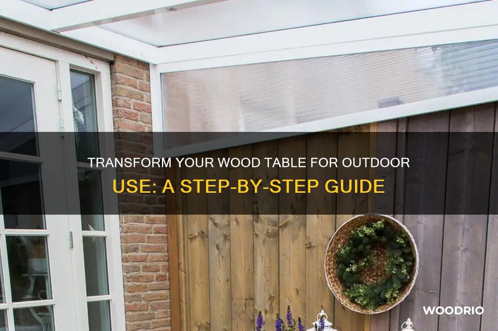 how to convert a wood table outdoor
