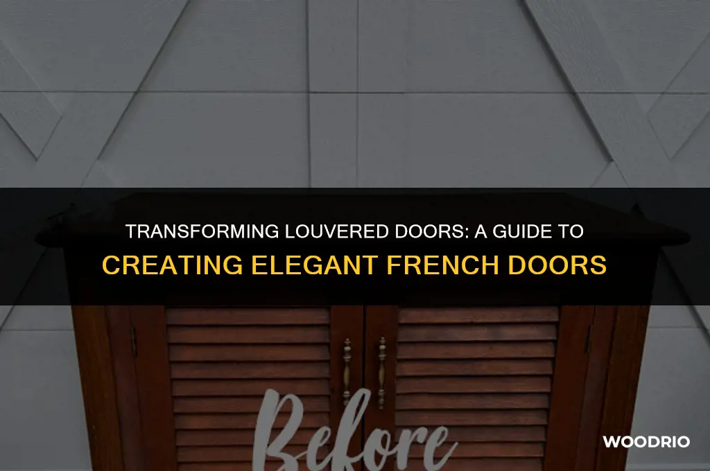 how to convert wooden shuttered louvered doors into french doors