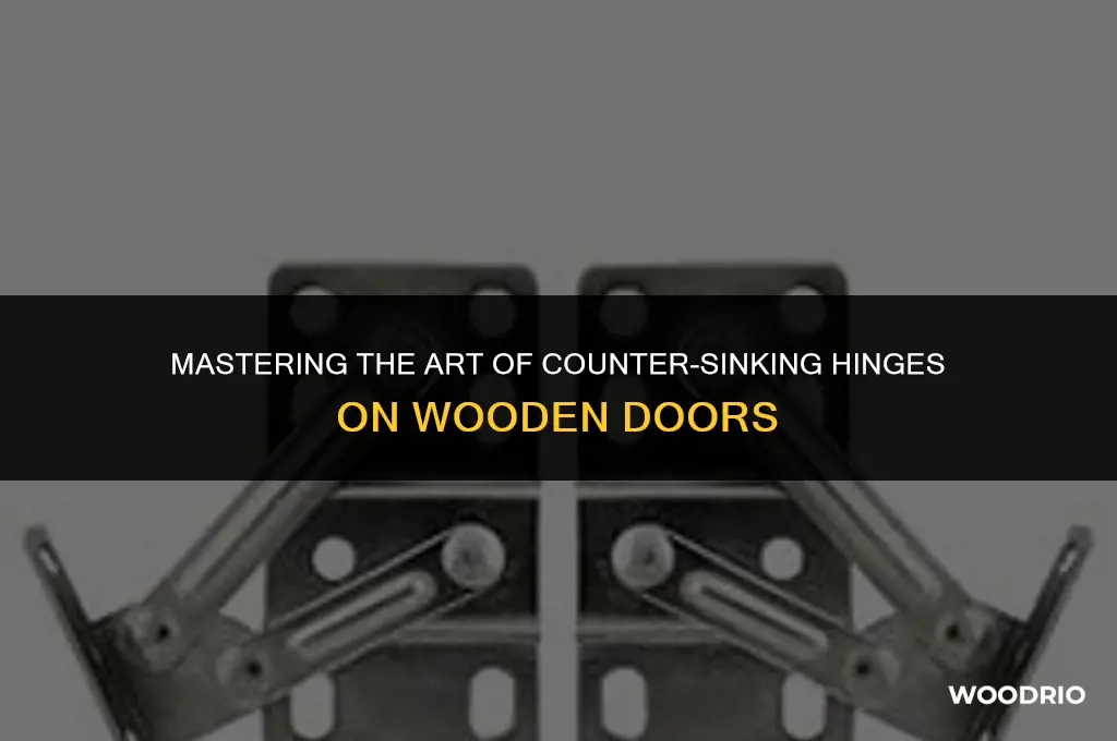 how to counter sink a hing on a wood door