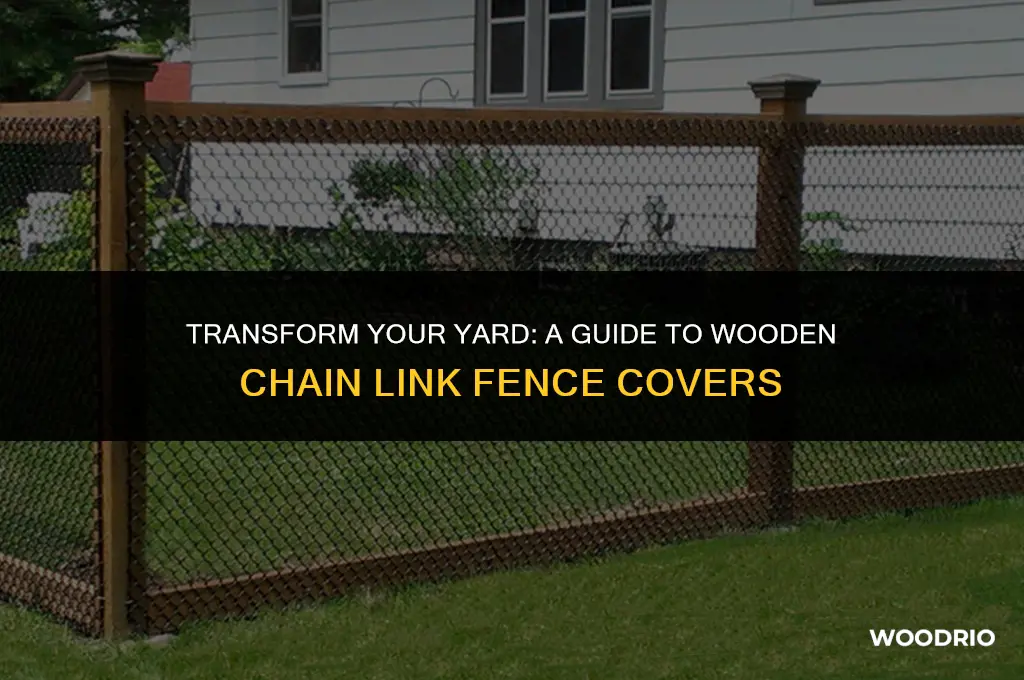 how to cover a chain link fence with wood