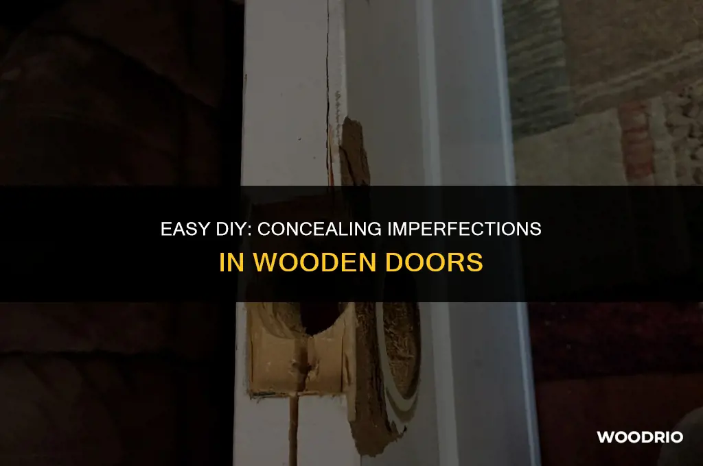 how to cover a hole in a wood door