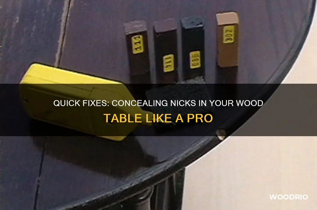 how to cover a nick in a wood table