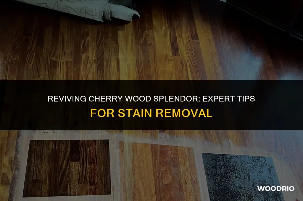how to cover cherry wood stsin door