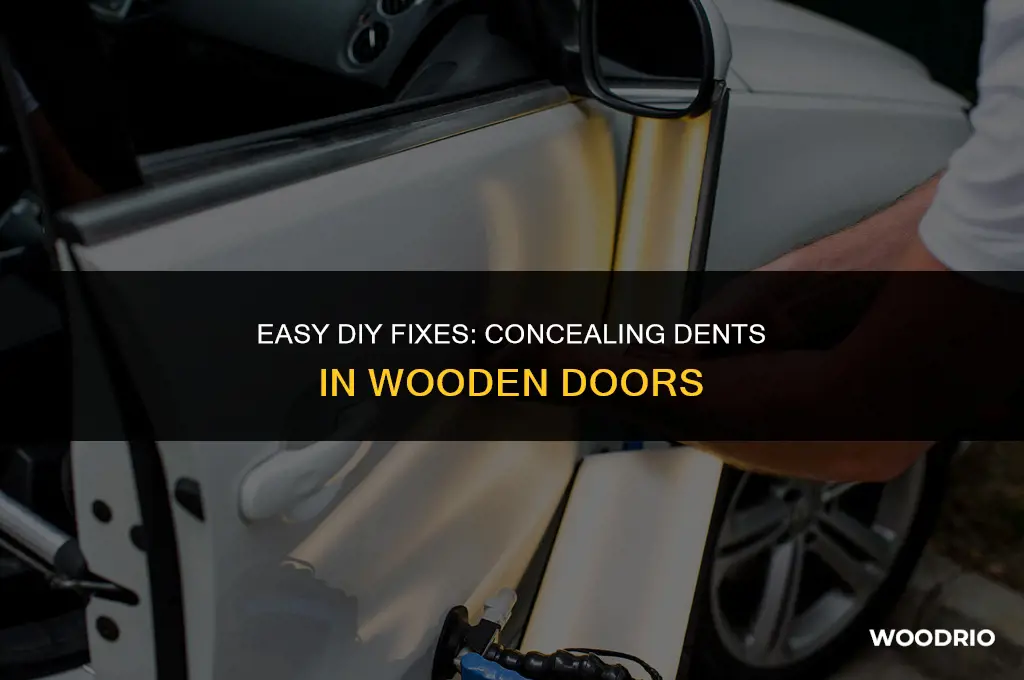how to cover dent in wooden door