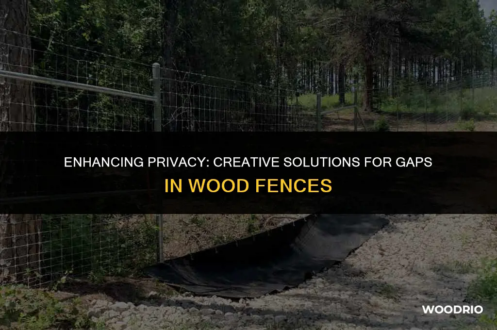 how to cover gaps in wood fence for privacy