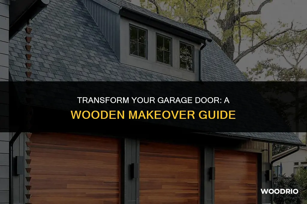 how to cover garage door with wood