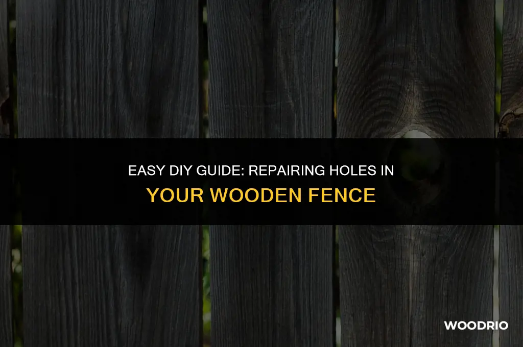 how to cover holes in wood fence
