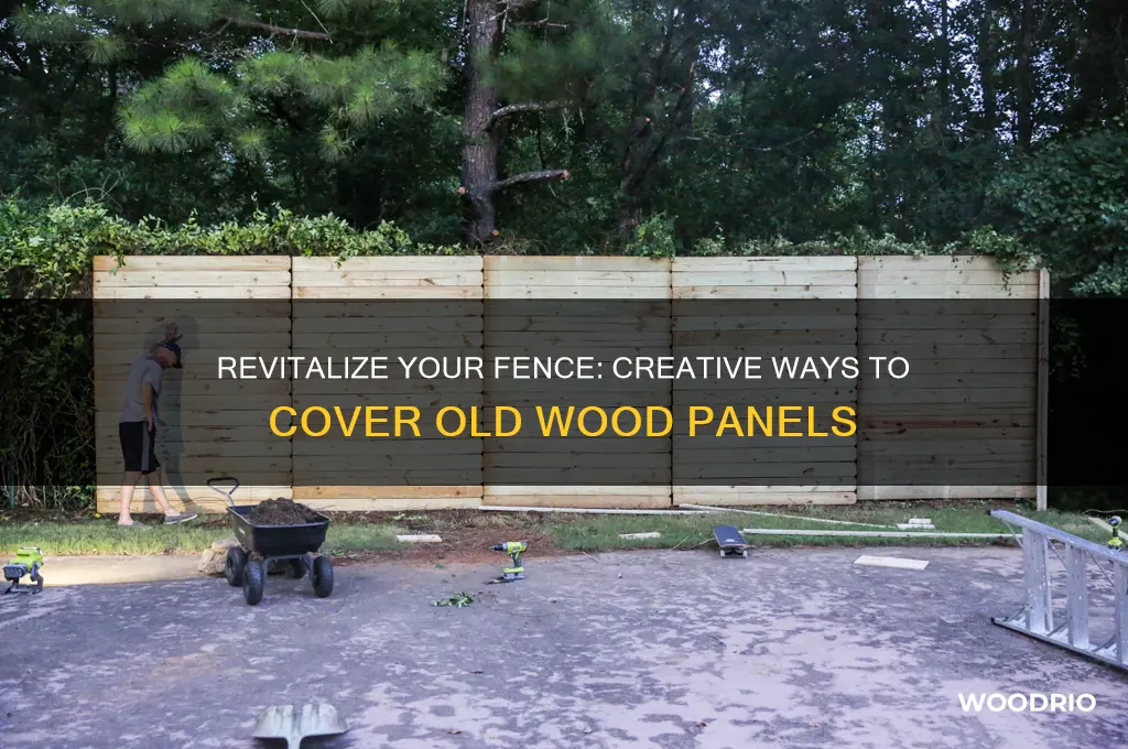 how to cover old wood fence panels