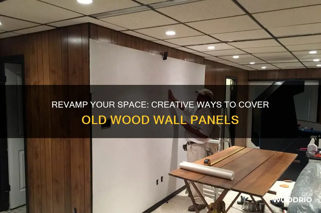 how to cover old wood wall panels
