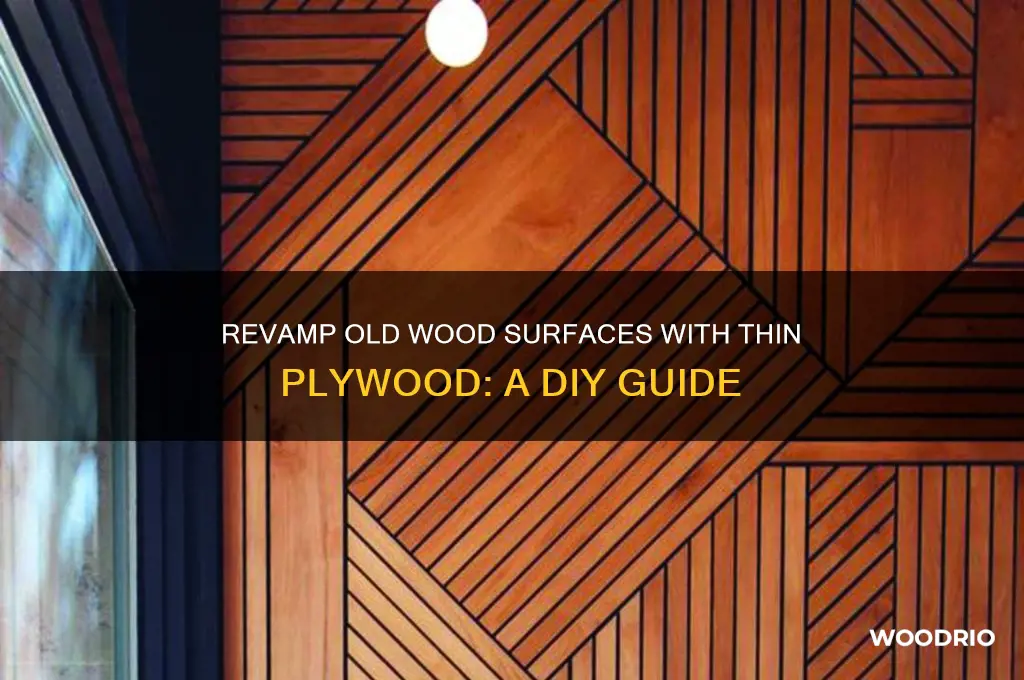 how to cover old wood with thin plywood
