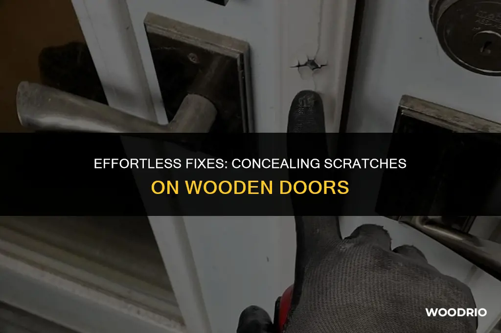 how to cover scratches on wood doors