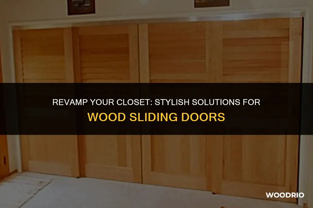 how to cover wood sliding closet doors
