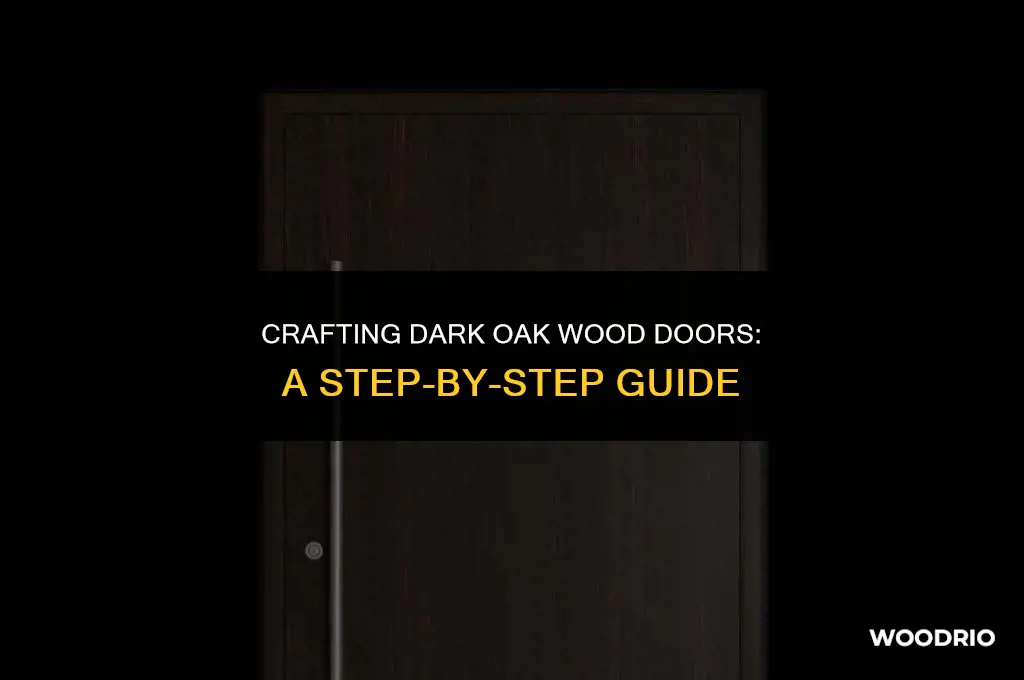 how to craft dark oak wood doors