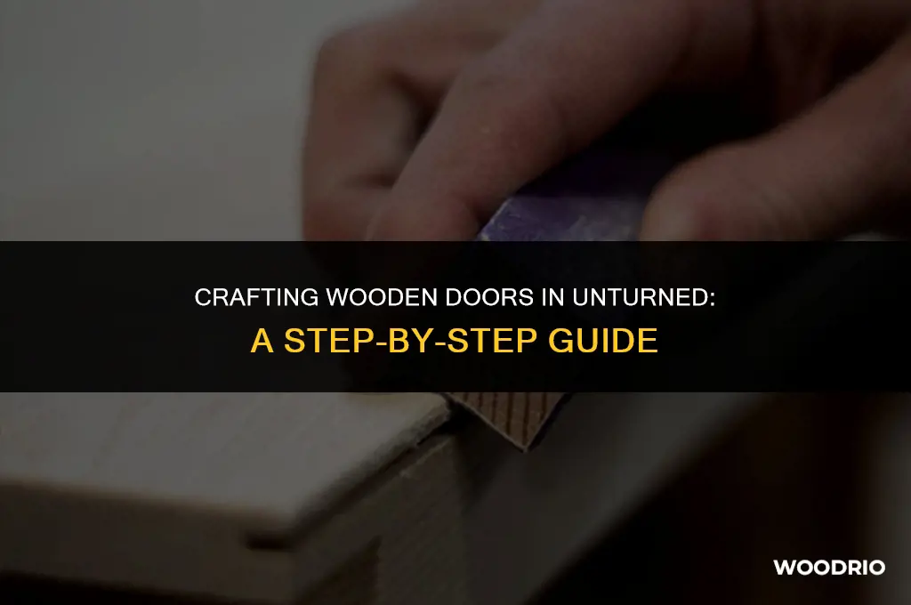 how to craft wooden door in unturned