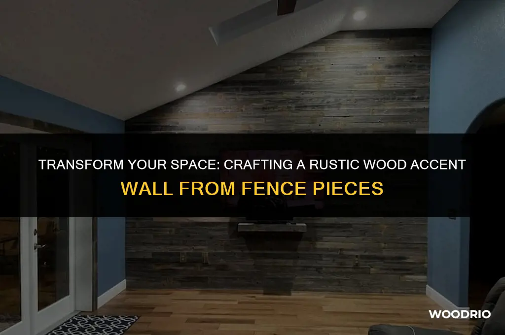 how to create a wood accent wall with fence pieces