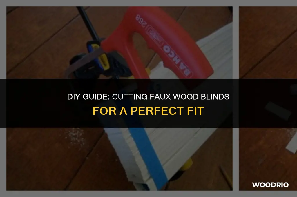how to cut faux wood blinds