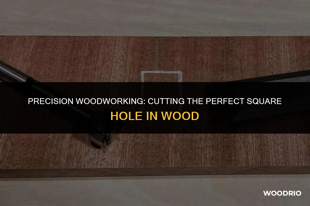 how to cut square hole in wood