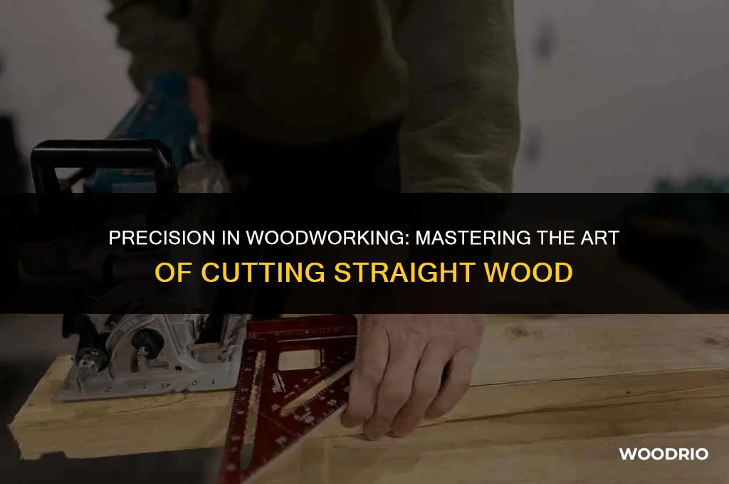 how to cut straight wood
