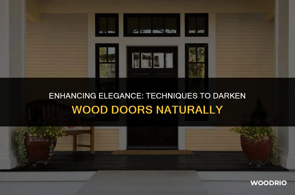 how to darken wood doors