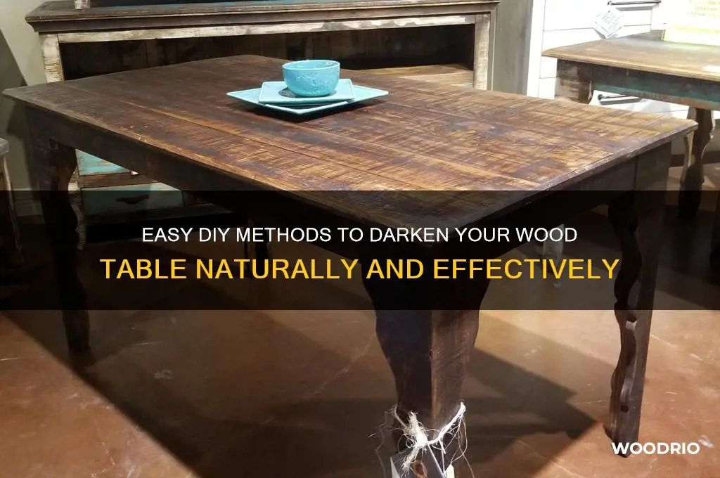 how to darken wood table